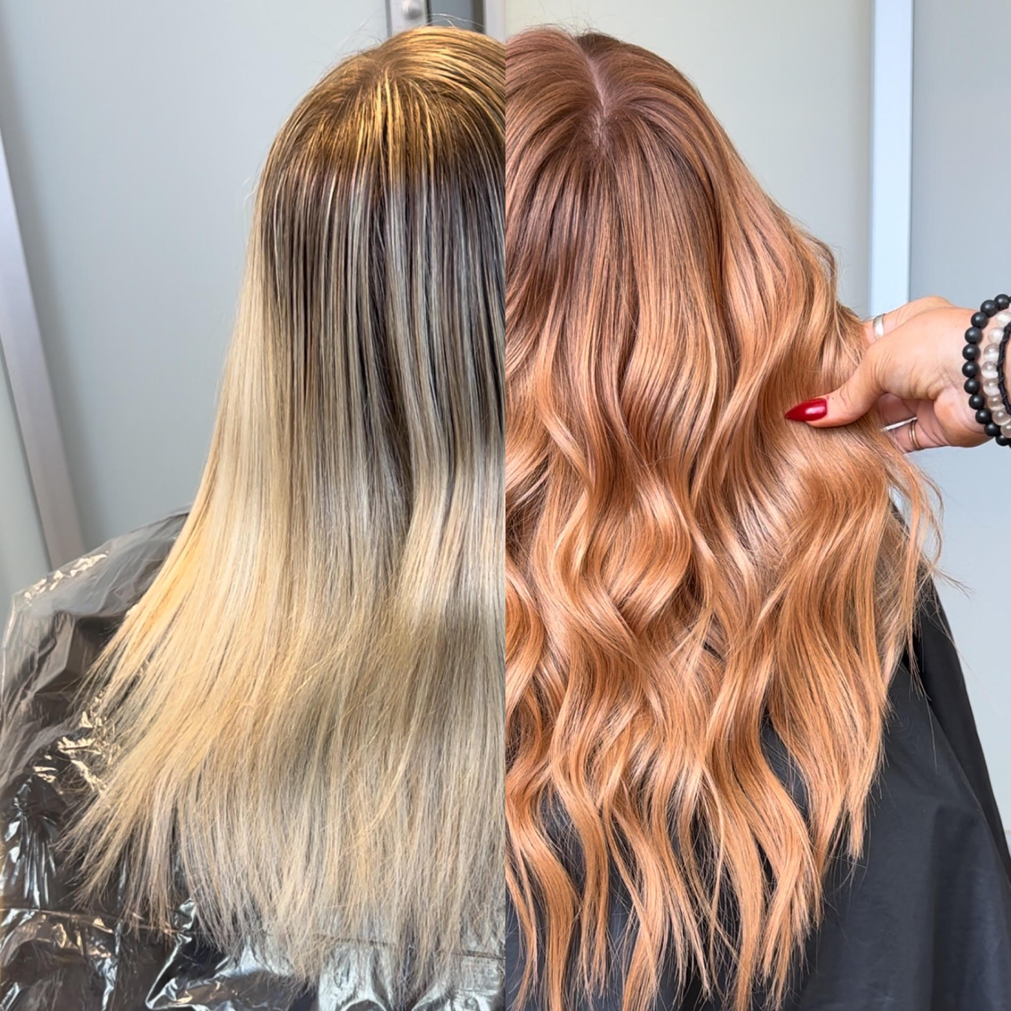 Hair transformation - before and after