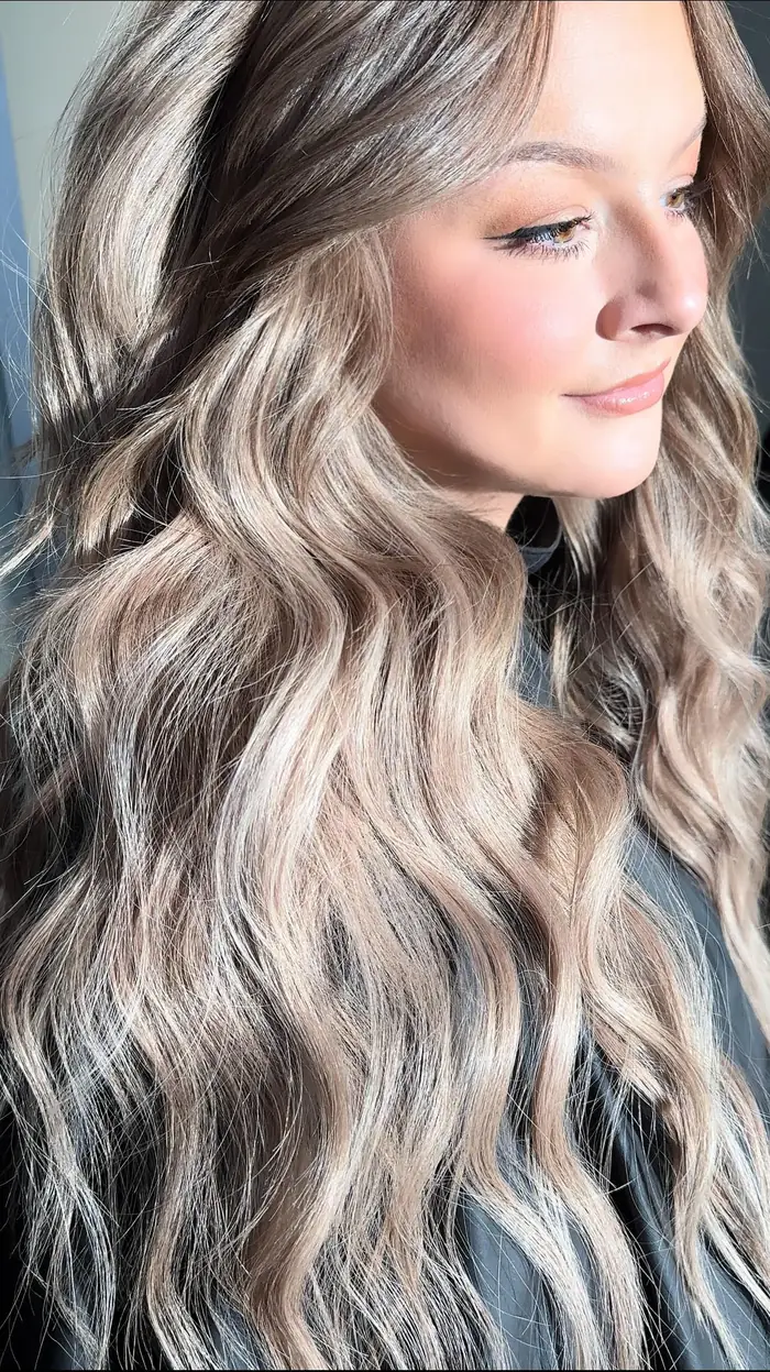 Long, full hair extension result by Hair by Syd in Omaha